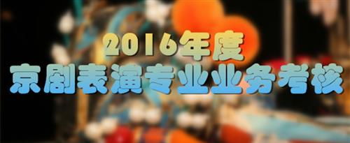 日B就日小嫩B国家京剧院2016年度京剧表演专业业务考...